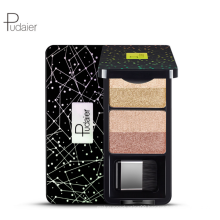 Pudaier 3 Colors Glitter Natural  High Pigment Eyeshadow Palette